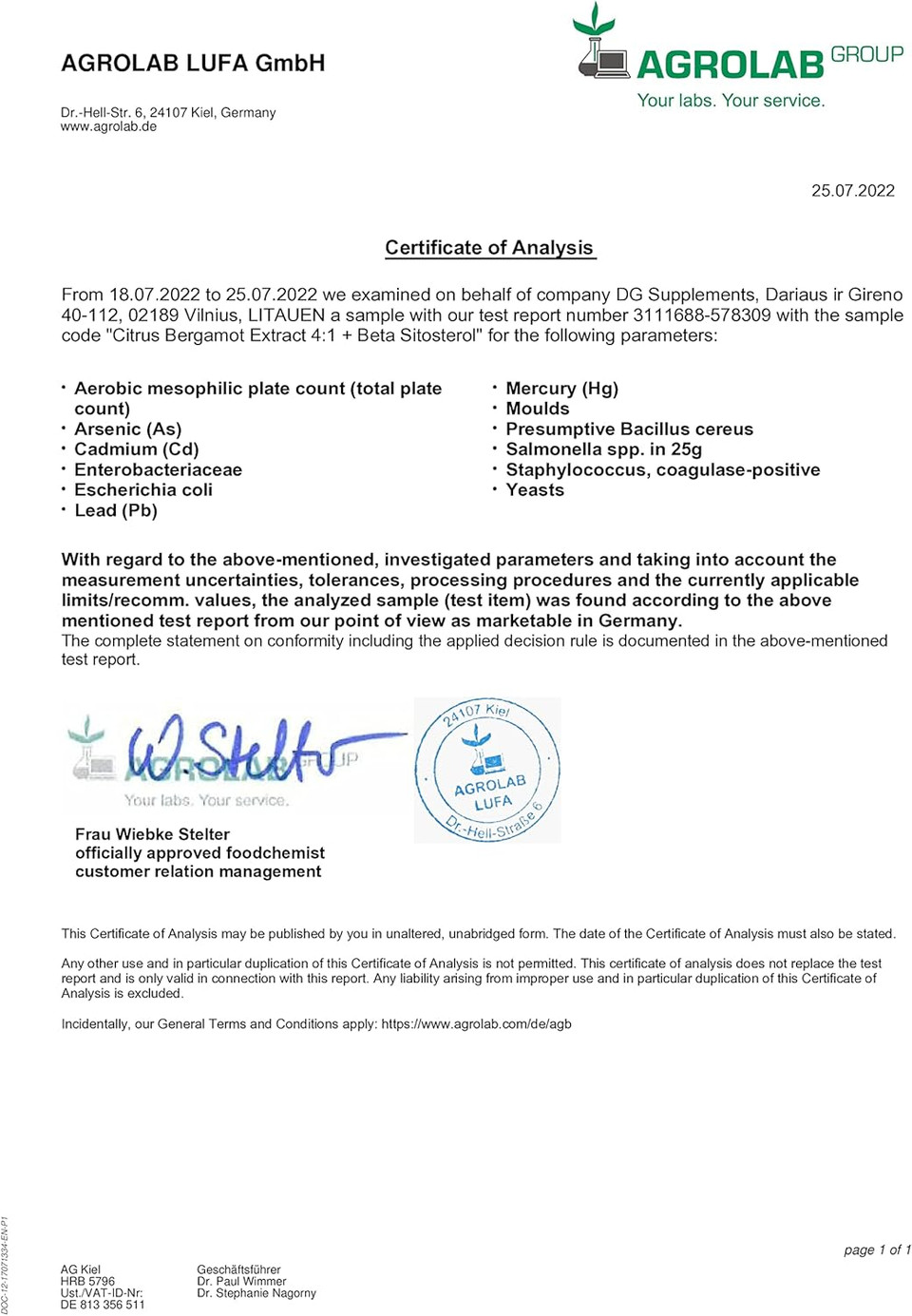 Hepatica Citrus Bergamot + Beta Sitosterol Complex 450mg | 120 Vegan Capsules | High Strength Heart, Cholesterol & Prostate Support | 3rd Party Lab Tested | Non-GMO & Gluten-Free