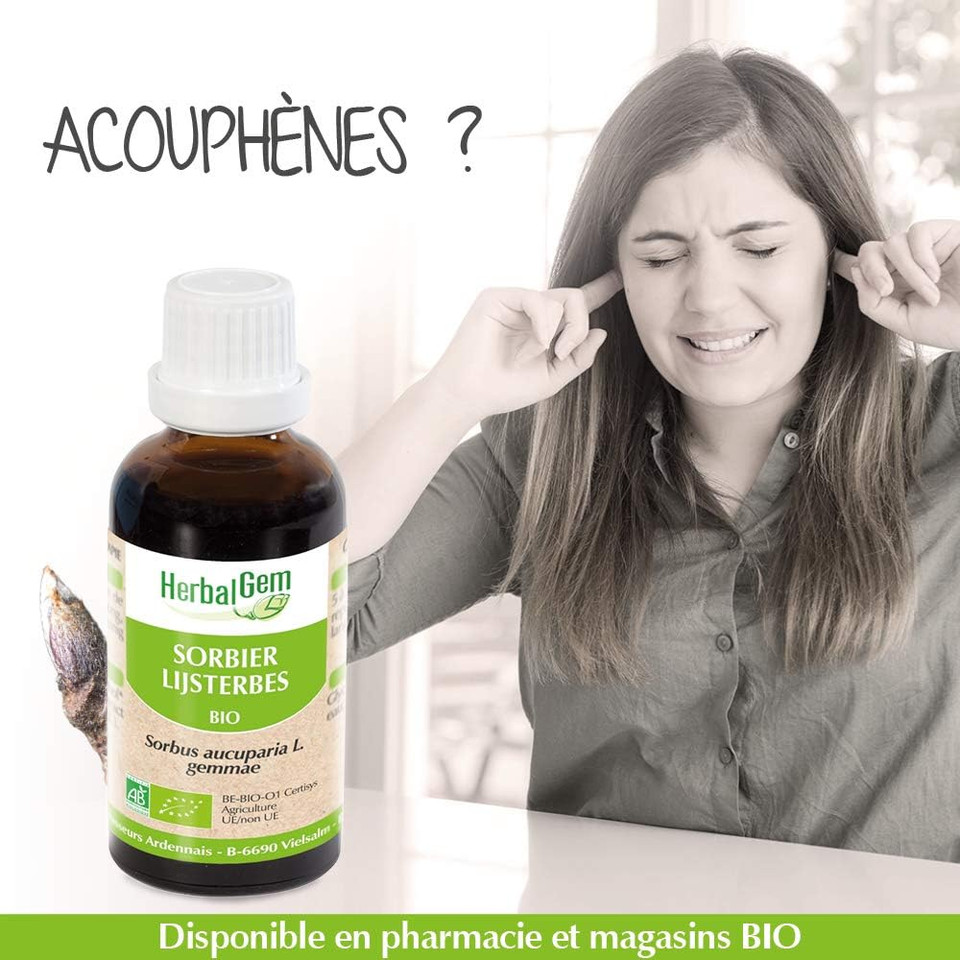 HERBALGEM - Mother Macerate - Organic Rowan - Nutritional Supplement Gemmotherapy Concentrated - Fresh Bud Extract - for Body Tone, Immune Defenses, Stress - Vegan - 30 ml