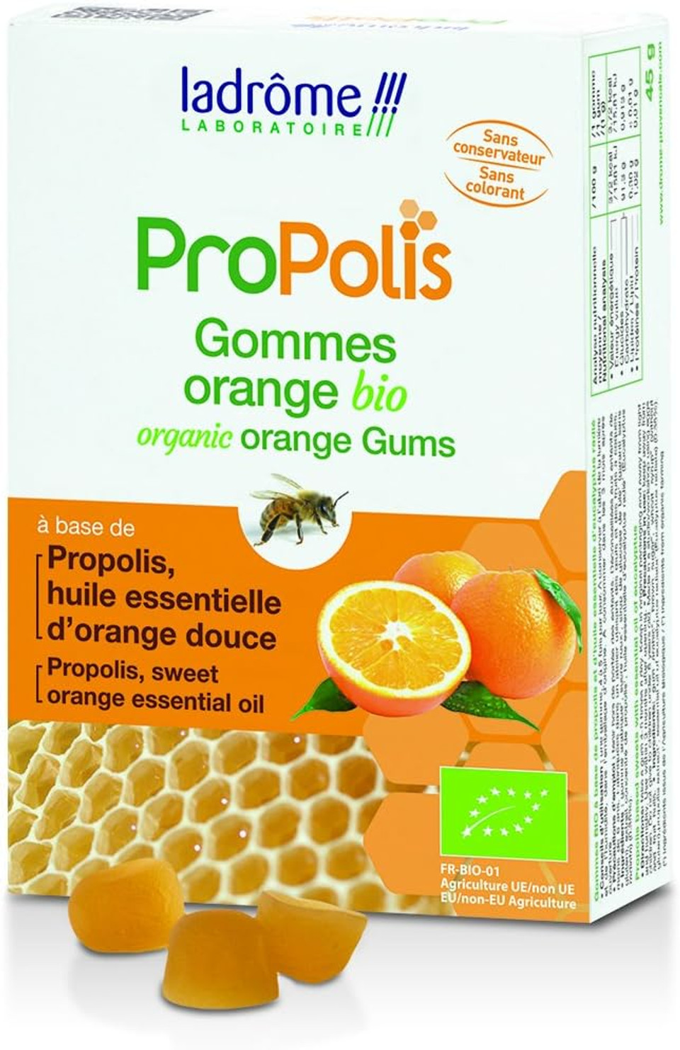 Ladrôme Propolis Organic Orange Gums 45g