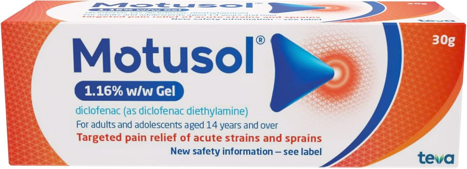 Motusol 1.16% w/w Gel 30g  Targeted Pain Relief of Joints & Muscles in Acute strains & sprains