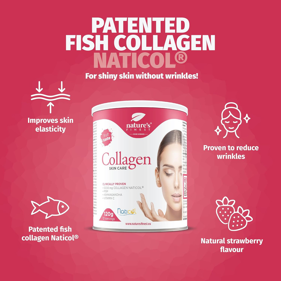 Marine Collagen Powder with Vitamin C, MSM & Ashwagandha - Premium Collagen Supplement for Women - Supports Skin, Hair, Joints & Anti-Aging - High-Absorption Formula for Beauty & Wellness