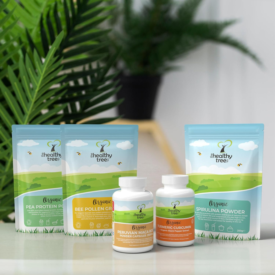 Organic Bee Pollen by TheHealthyTree Company in Recyclable Packaging - Raw, Spanish Bee Pollen Granules 500g