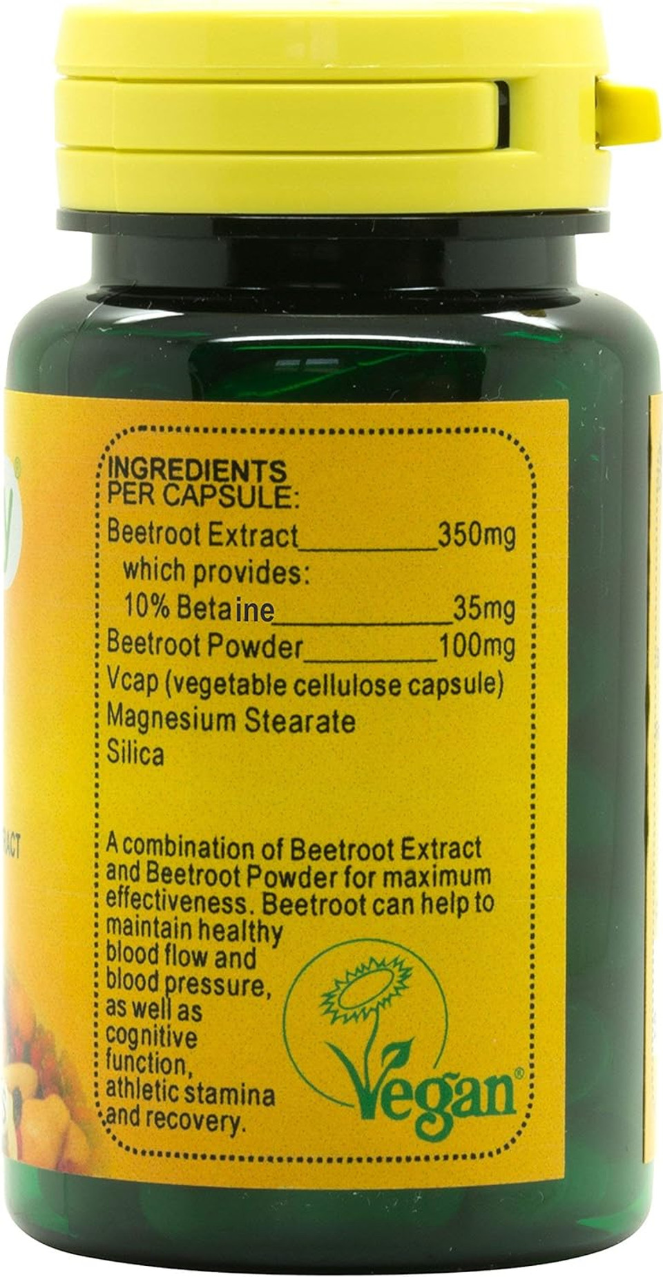 Veganicity Veganicity Beetroot: Heart Health & Energy Plant Supplement: 60 Capsules