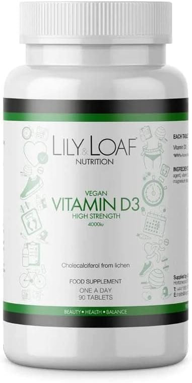 Lily & Loaf Vitamin D3 High Strength (Vegan), 4000iu (100mcgs), 90-Day Supply