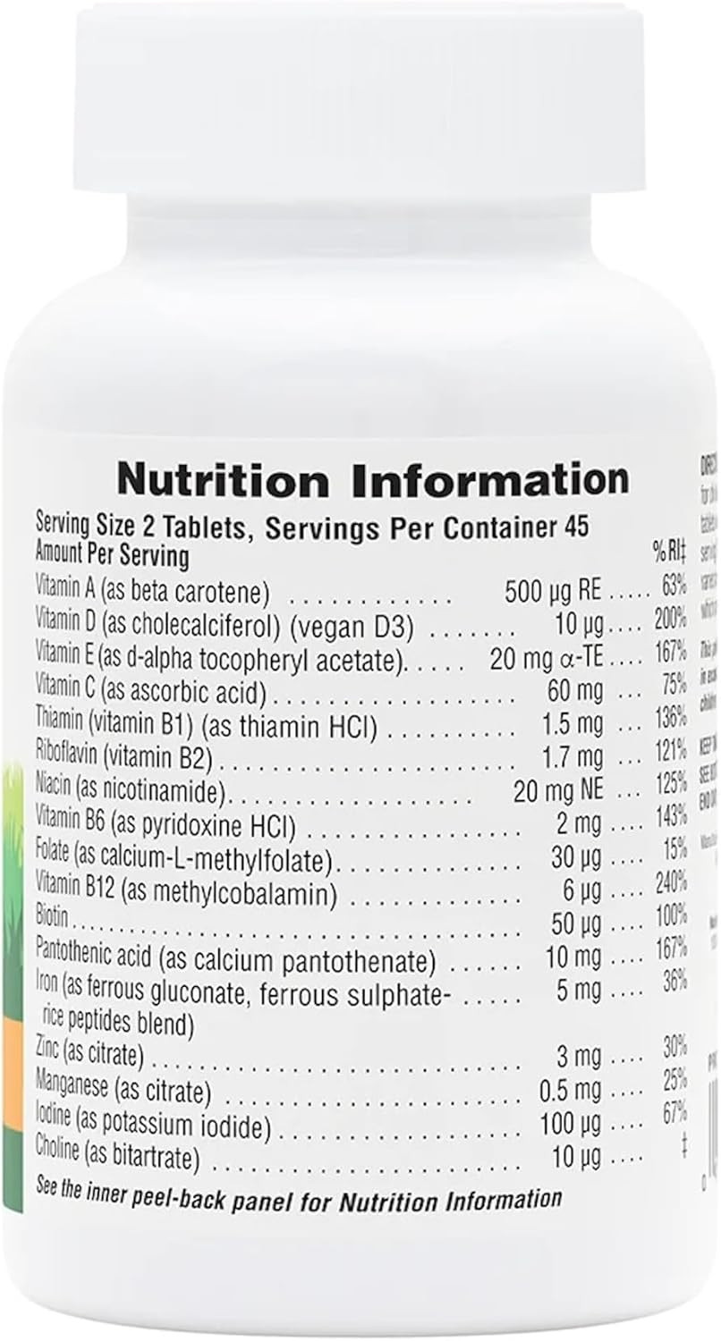NaturesPlus Animal Parade Childrens Multivitamin Cherry Flavour - Plant Based Chewable Multivitamin for Kids - Gluten Free, Vegan - 180 Chewable Tablets