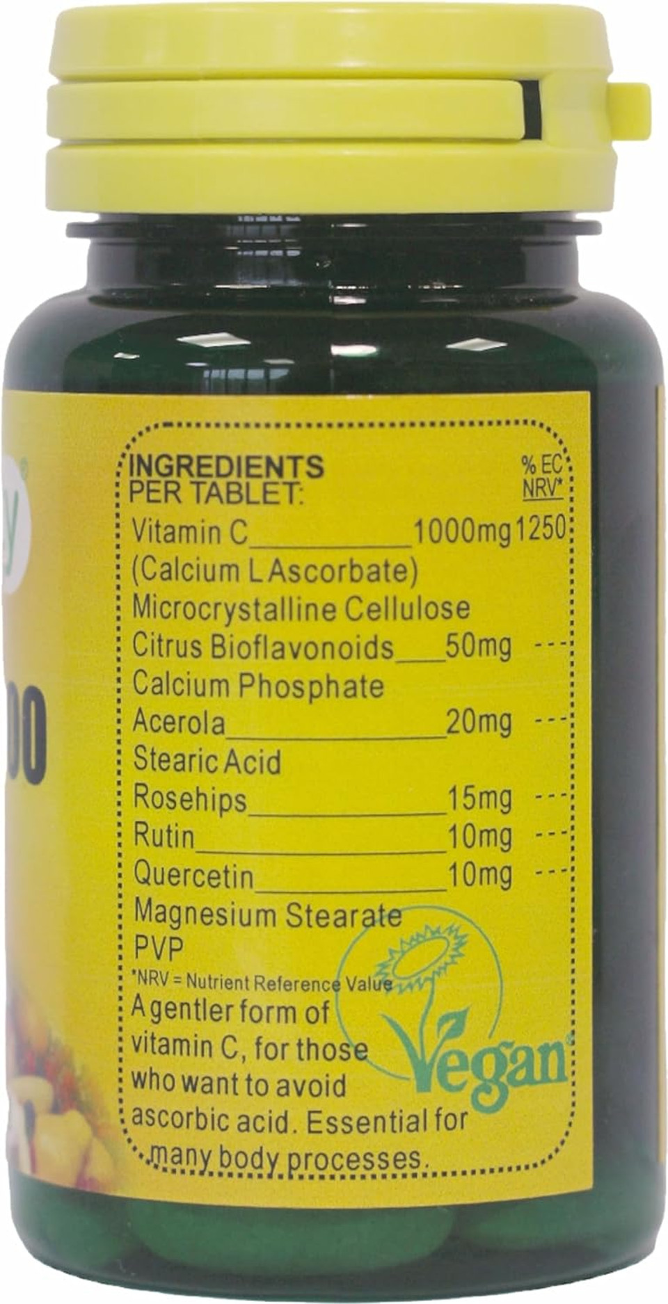 Veganicity Softer-C 1000 : Non-Acidic Vitamin C Supplement - 60 Vegan Tablets, in a Planet-Friendly 99% Recycled Pot Veganicity Softer-C 1000 : Non-Acidic Vitamin C Supplement - 60 Vegan Tablets, in a Planet-Friendly 99% Recycled Pot