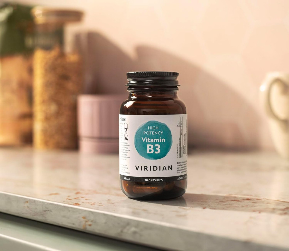 Viridian - High Potency Vitamin B3, 250mg - 30 Caps | Reduce Tiredness & Fatigue | Skin & Nervous System Support | Nicotinamide & Nicotinic Acid | Vegan Friendly | Nutritionist Formulated