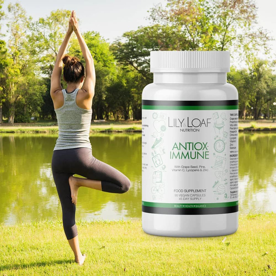 Antiox-Immune | Grapeseed, Zinc, Vitamin C, Lycopene | 90 Vegan Capsules | 45-Day Supply