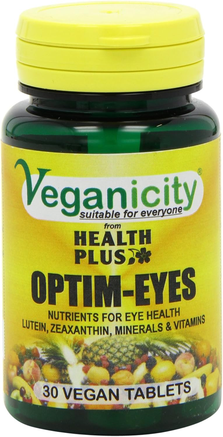 Veganicity Optim-Eyes : Vision and Eye Health : 30 Tablets, in a Planet-Friendly 99% Recycled Pot
