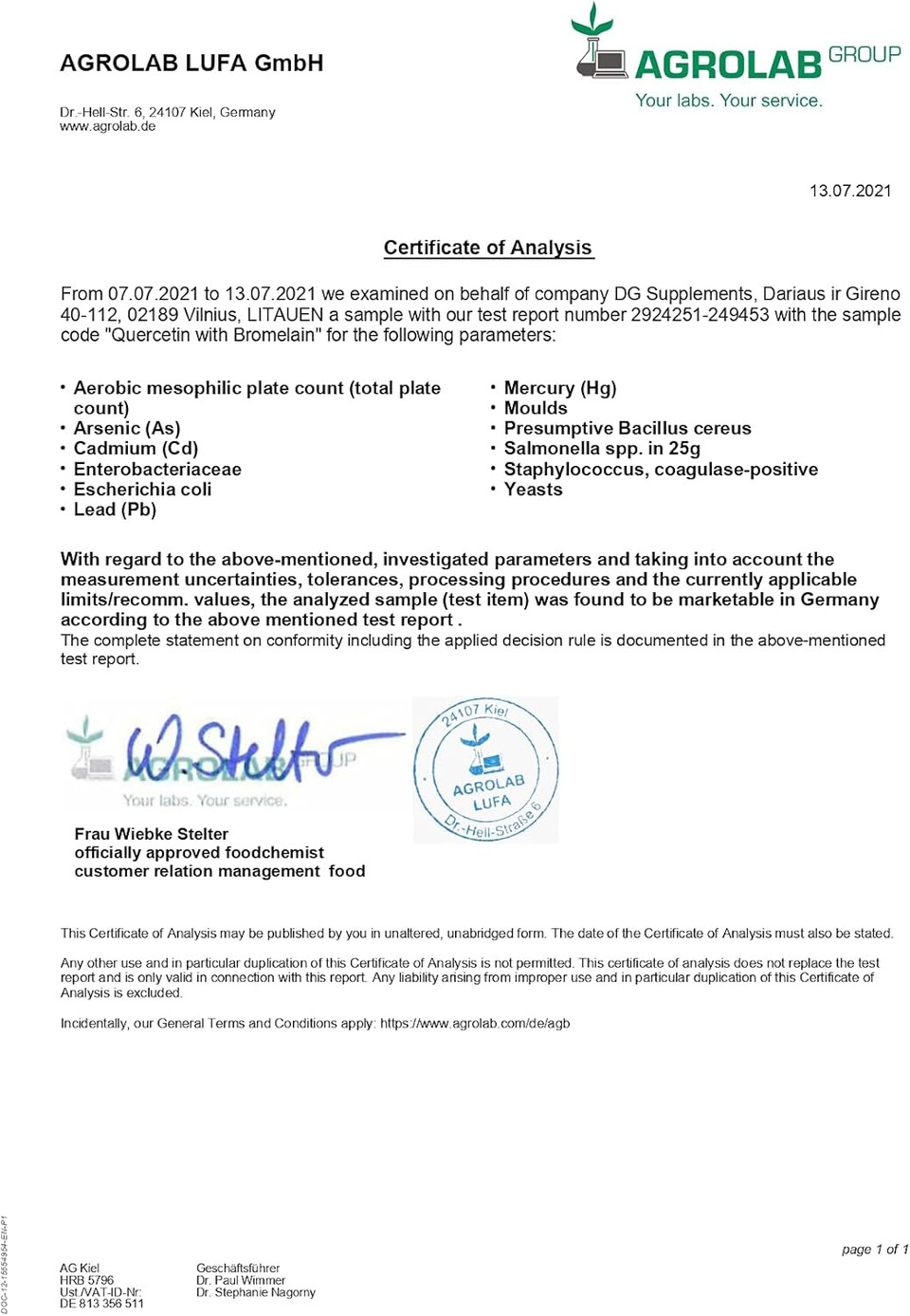 Quercetin Bromelain Complex 120 Capsules, 3rd Party lab Tested, High Strength Supplement