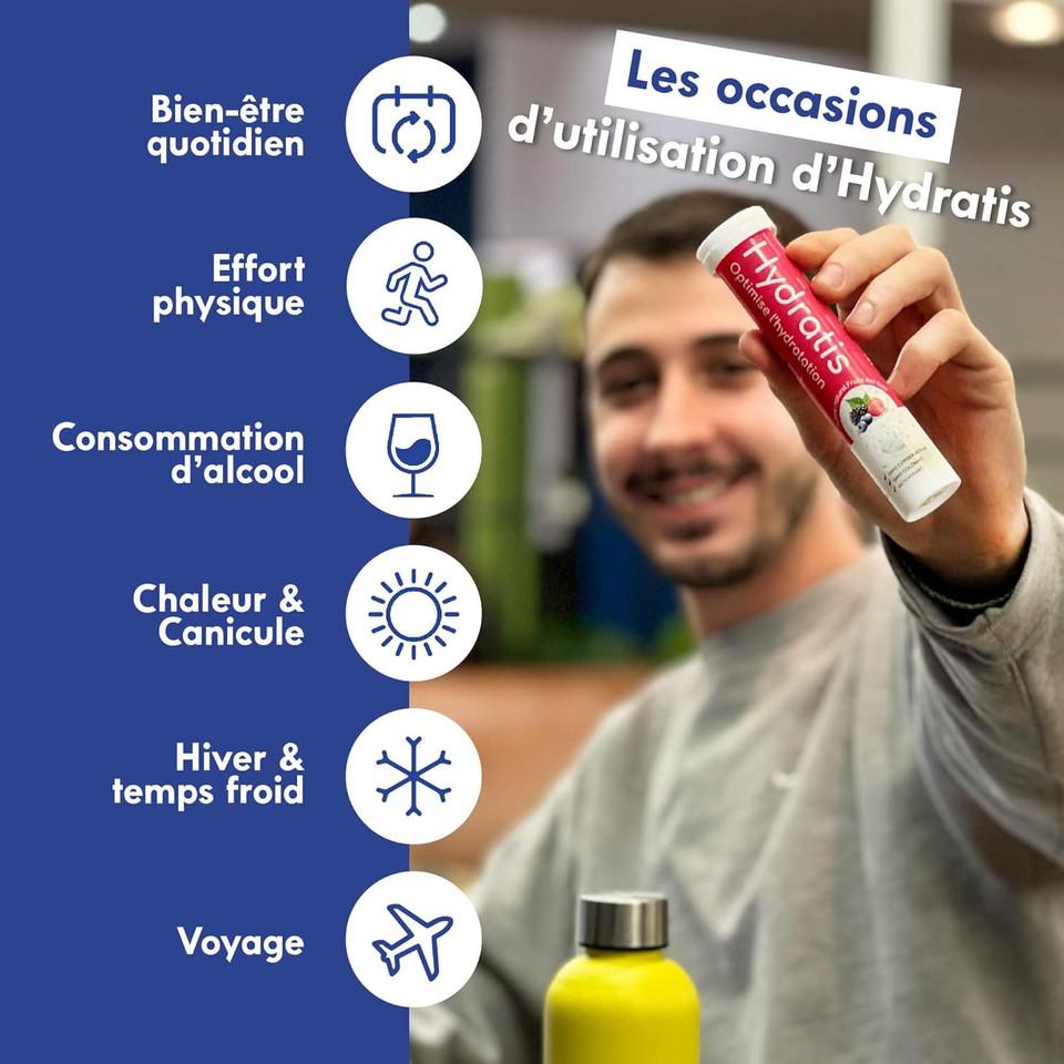 HYDRATIS Hydratation Accélérée - Electrolytes - Tube x20 pastilles (Forest Fruits)