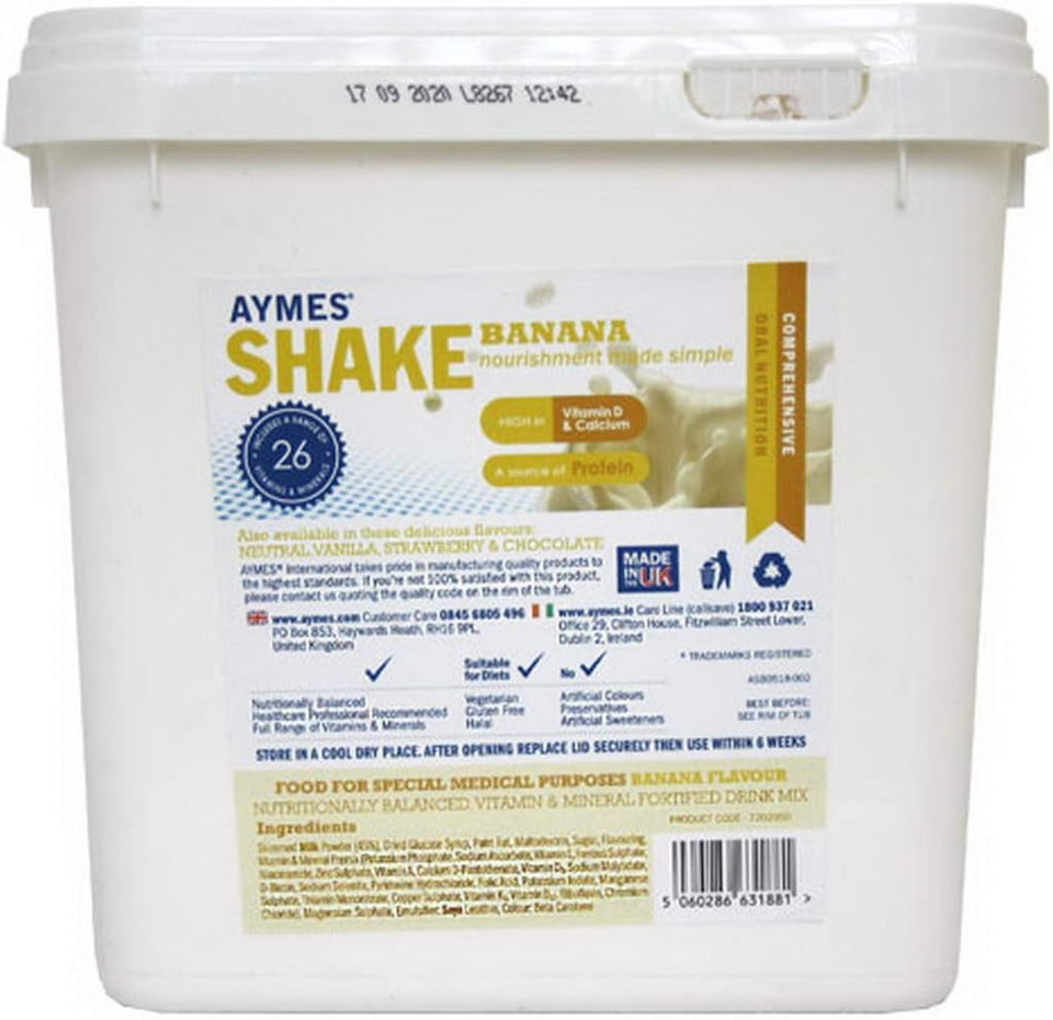AYMES SHAKE POWDER 1600G BANANA - 1X1.6KG