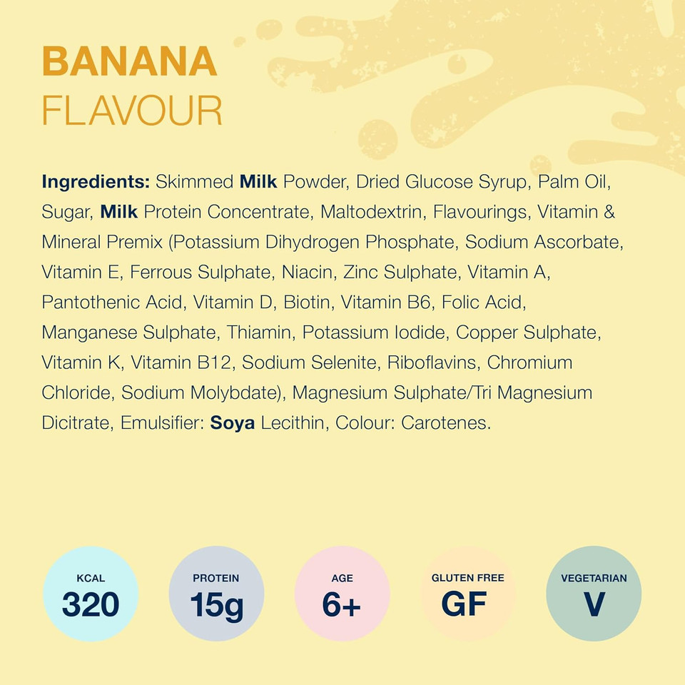 AYMES - Shake Compact - 42 Servings - Low Volume Nutritional Powder - Ginger - Milkshake-Style Drink Mix - Gluten Free & Vegetarian - Suitable for Adults and Children Aged 3+