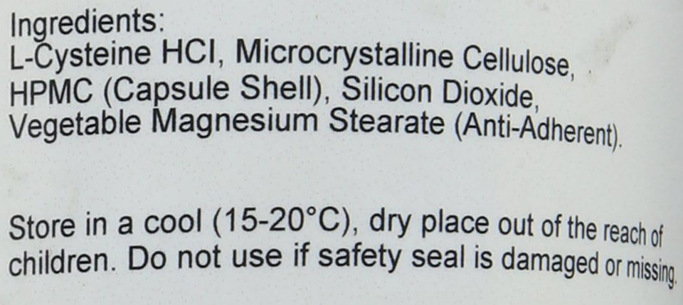 Epigenar 500 mg L-Cysteine 90 Capsules, 100 g