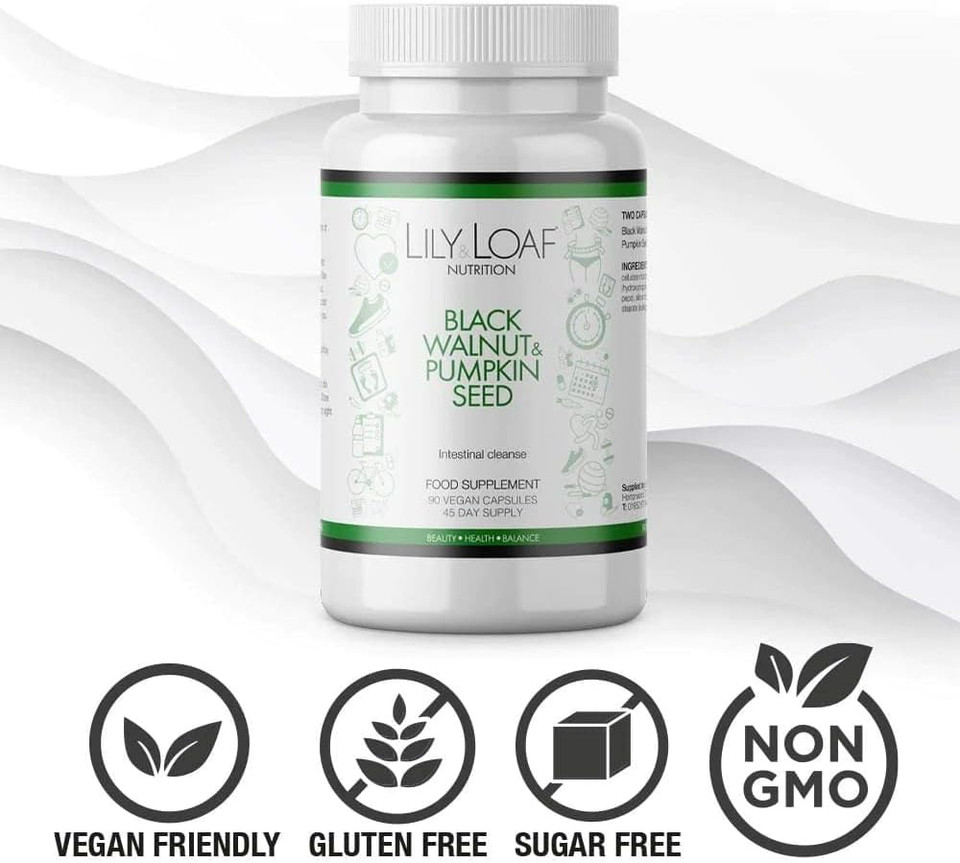 Black Walnut & Pumpkin Seed Intestinal Cleanse | for Intestinal Support | 90 Vegan Capsules | 45 Day Supply
