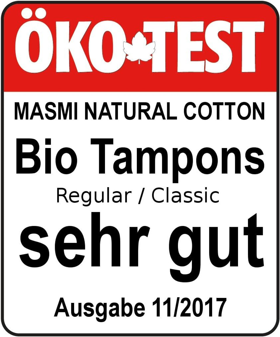 MASMI NATURAL COTTON Organic Tampons Classic (Pack of 18)