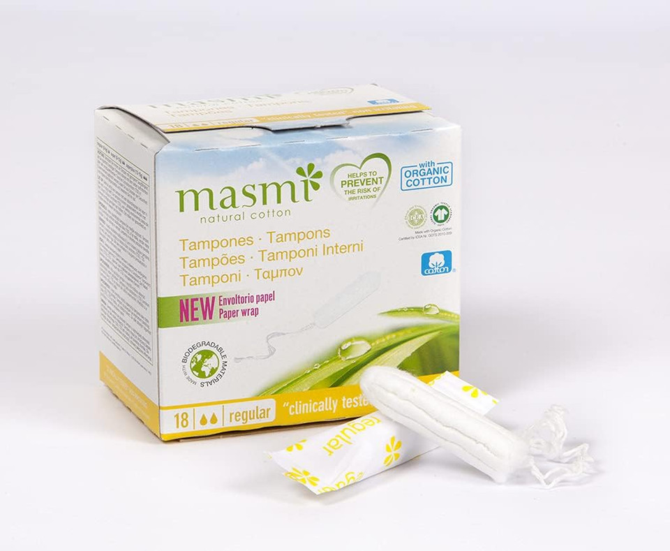 MASMI NATURAL COTTON Organic Tampons Classic (Pack of 18)