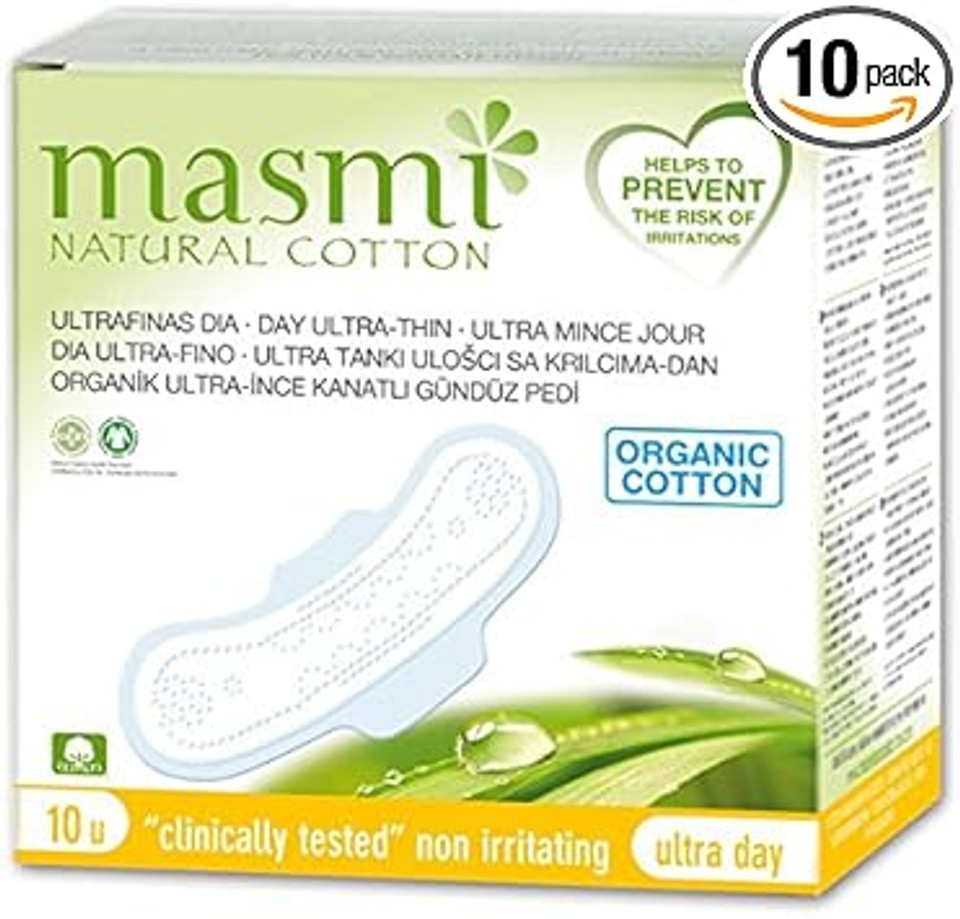 Absorbent with wings day in organic cotton Masmi