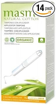 masmi  Natural Cotton Tampons Natural Cotton Super Plus 14 Pack of