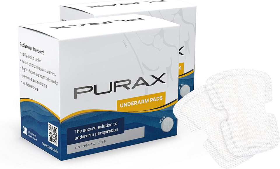 PURAX Underarm Pads 2 x 30 Pieces Brown Twin Pack