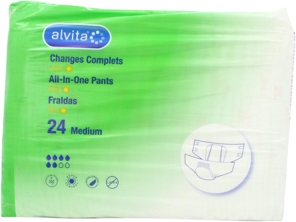 Alvita Incontinence All in One Medium Extra Day Pants Pack of 24