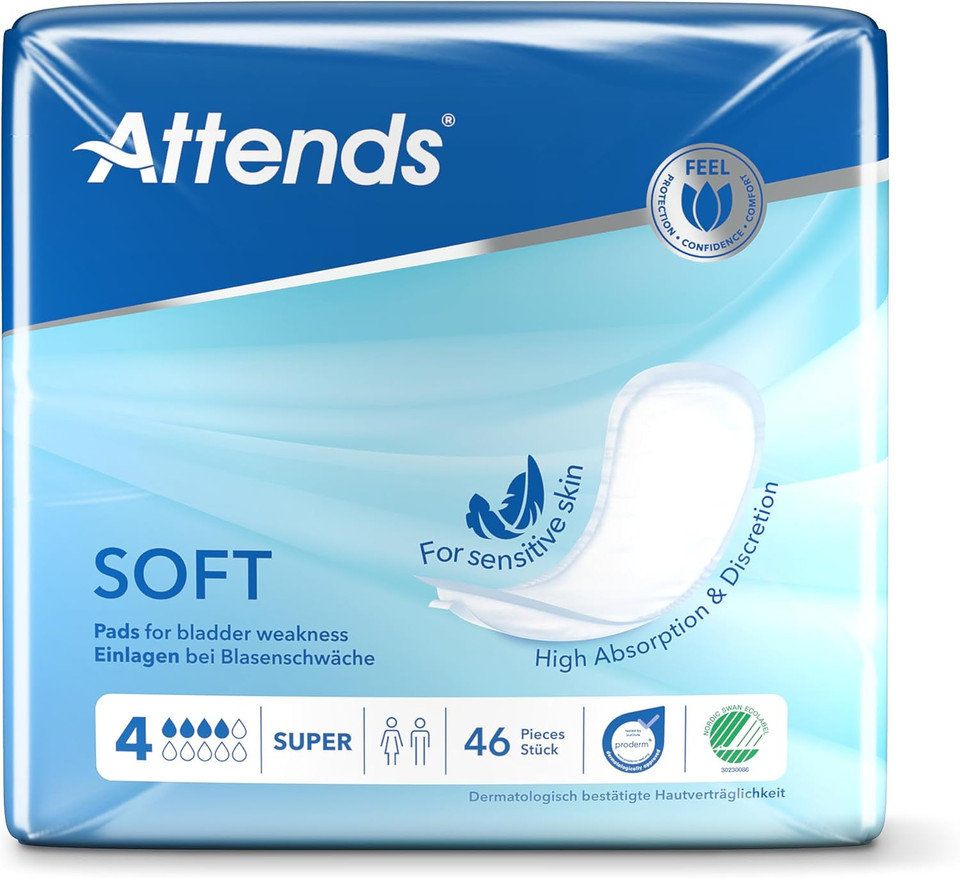 Attends Soft 4 Super, 138 Units (3 Packs of 46)