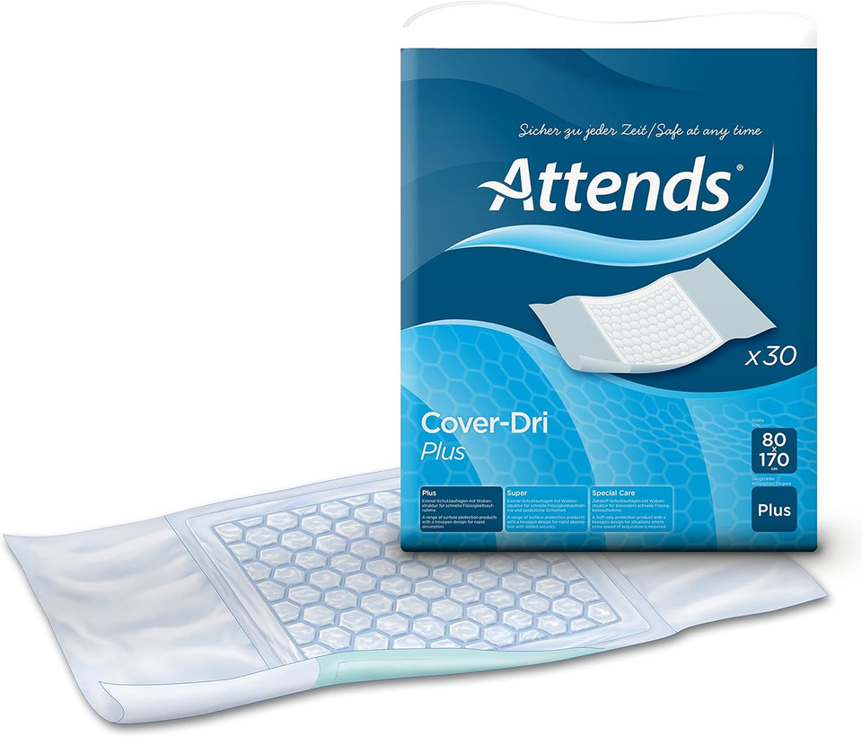 ATTENDS Disposable Bed Pads with TUCKABLE Sides X 30