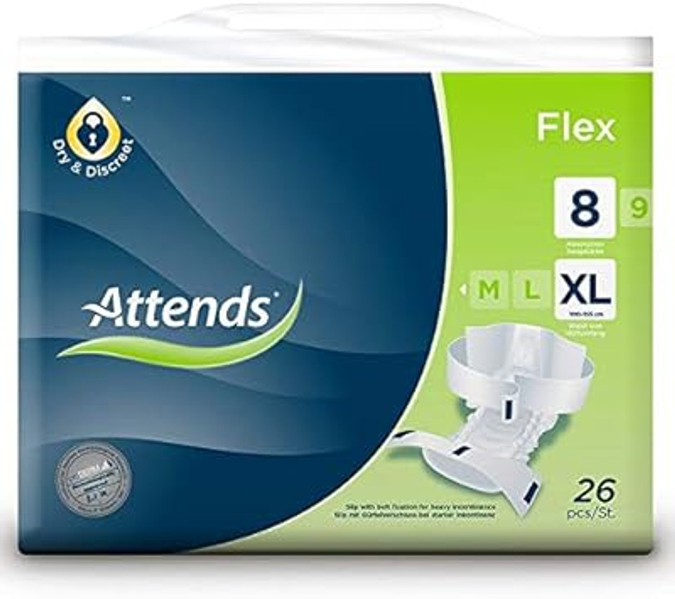 Attends Flex 8 X Large (2100ml) 26 Pack Incontinence Protection