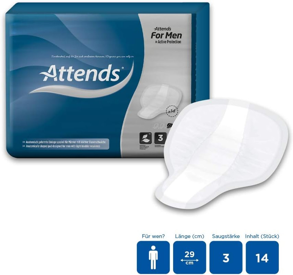 Attends for Men 3 Incontinence Pads