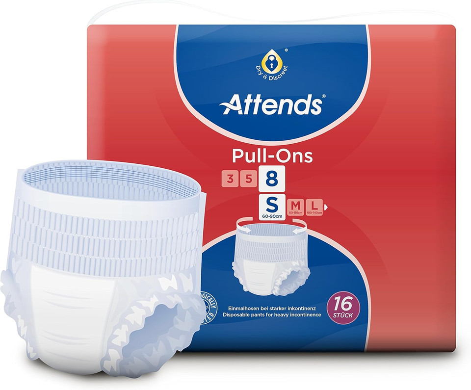 Attends Pull-Ons 8 Small (1700ml) 16 Pack Incontinence Protection