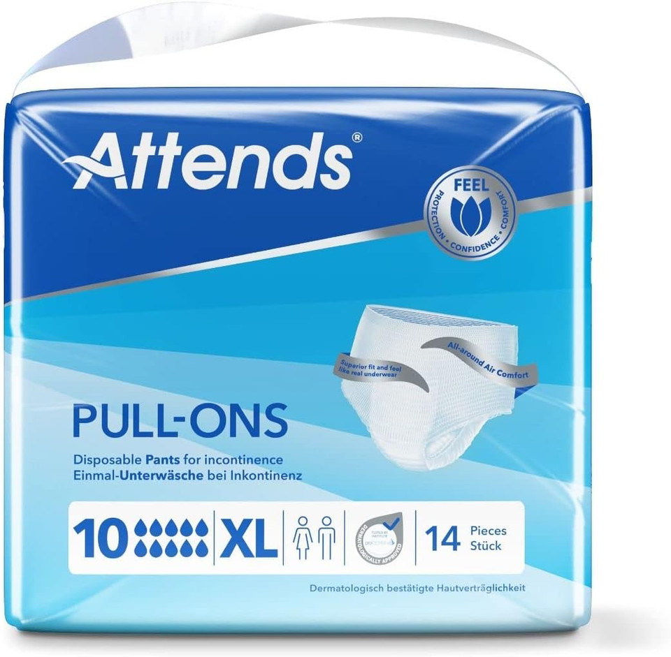 Attends Pull-Ons 10 X Large (2100ml) 14 Pack Incontinence Protection
