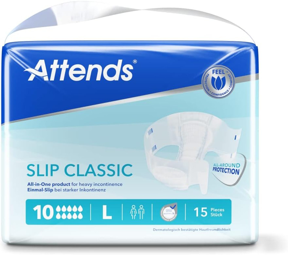 Attends Adult Incontinence Underwear, Brief, Large, Pack of 15, 1 Count