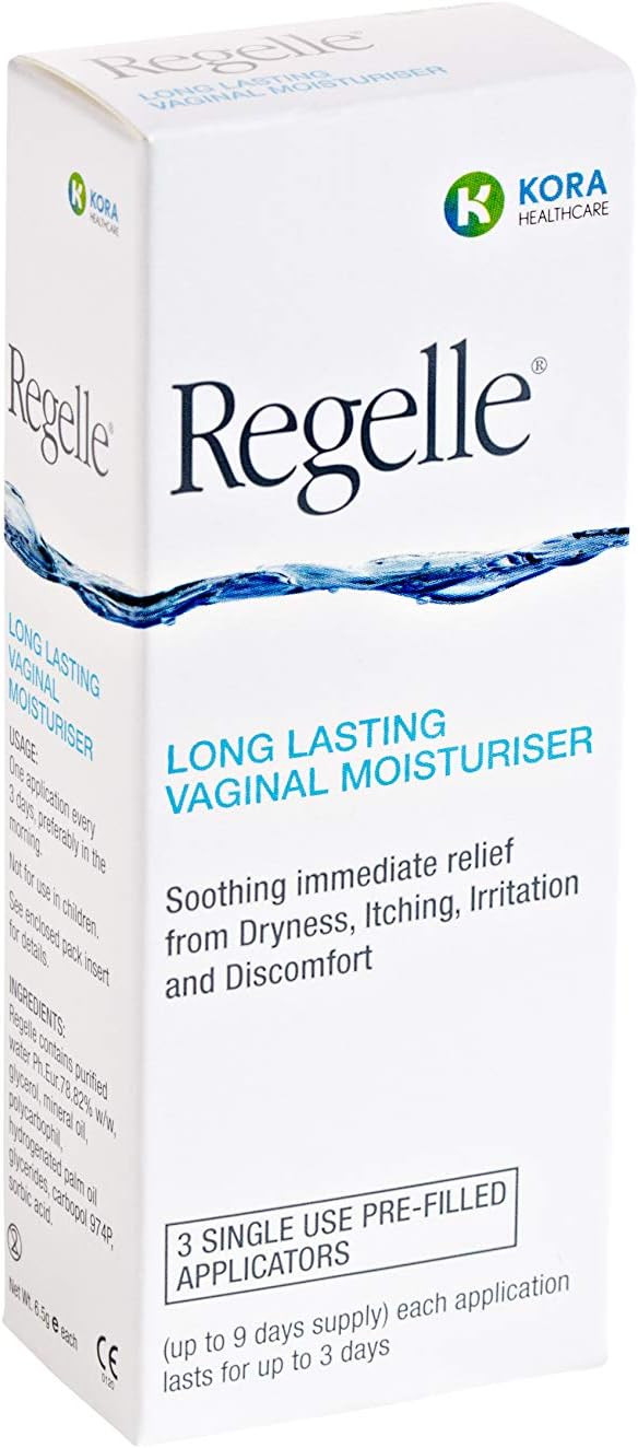 Regelle Long-Lasting Vaginal Moisturiser for Menopause & Vaginal Atrophy - 3 Single-Use Tubes
