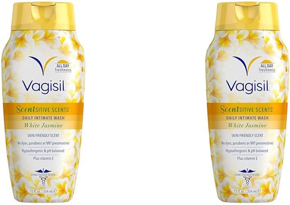 Vagisil Scentsitive Scents Daily Feminine Intimate Wash For Women, Plus Chamomile, All-Day Freshness, Hypoallergenic, skin-friendly Peach Blossom Scent, 354ml (Pack of 2) Vagisil Scentsitive Scents Daily Feminine Intimate Wash For Women, Plus Chamomile, All-Day Freshness, Hypoallergenic, skin-friendly Peach Blossom Scent, 354ml (Pack of 2)