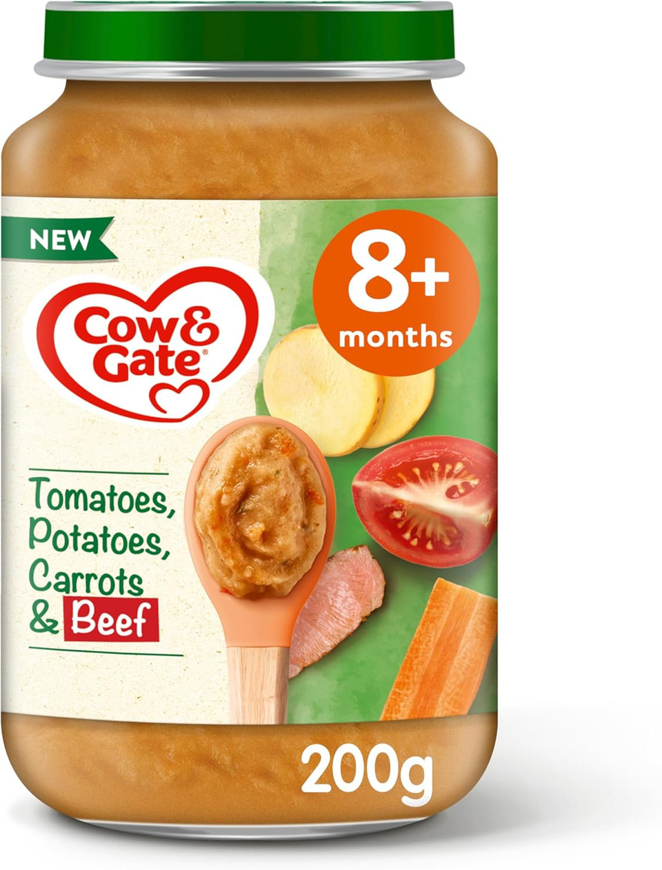 Cow & Gate Carrot Beef Tomato & Potato Baby Food Meal Jar 8+ Months 200g