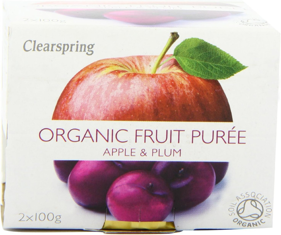 Organic Apple & Plum Fruit Puree (Clearspring) 2x100g