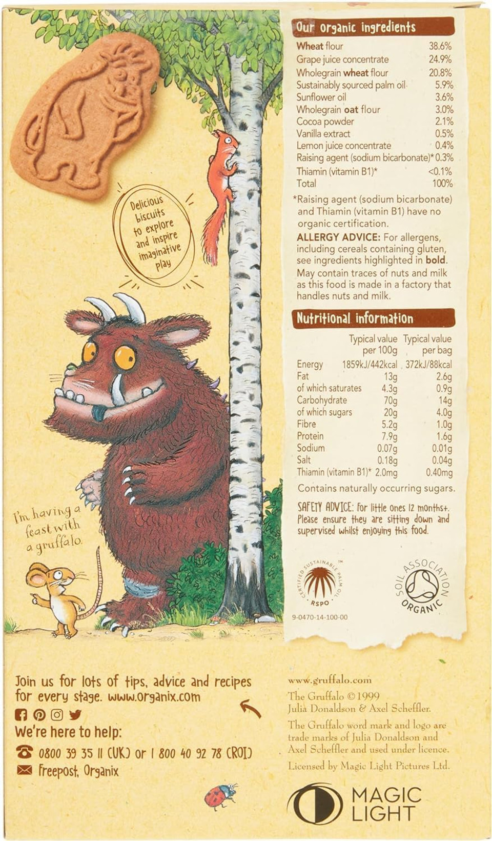 Organix Barbeque Gruffalo Claws Toddler Snack Corn Puffs 12+ Months Multipack, 4 x 15 g Bags Per Pack (3 Packs Total) Organix Barbeque Gruffalo Claws Toddler Snack Corn Puffs 12+ Months Multipack, 4 x 15 g Bags Per Pack (3 Packs Total)
