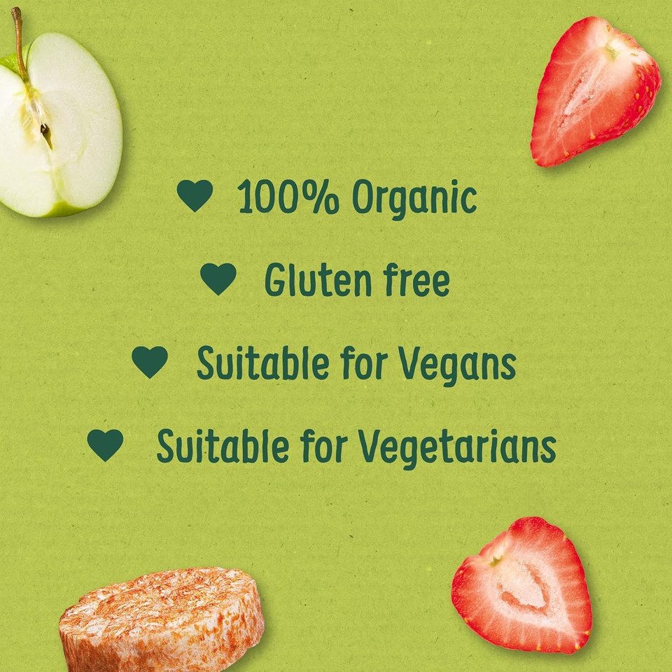 Organix Strawberry Rice Cake Clouds, Baby Rice Cakes Snack, Finger Food, 7+ Months 40 g (Pack of 6)