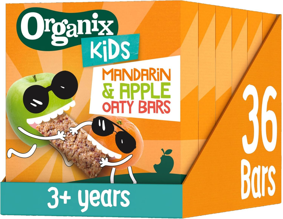 Organix KIDS Luscious Lemon & Lime Oaty Bars 3+ Years, 6 x 23 g Bars Per Box (6 Boxes Total)