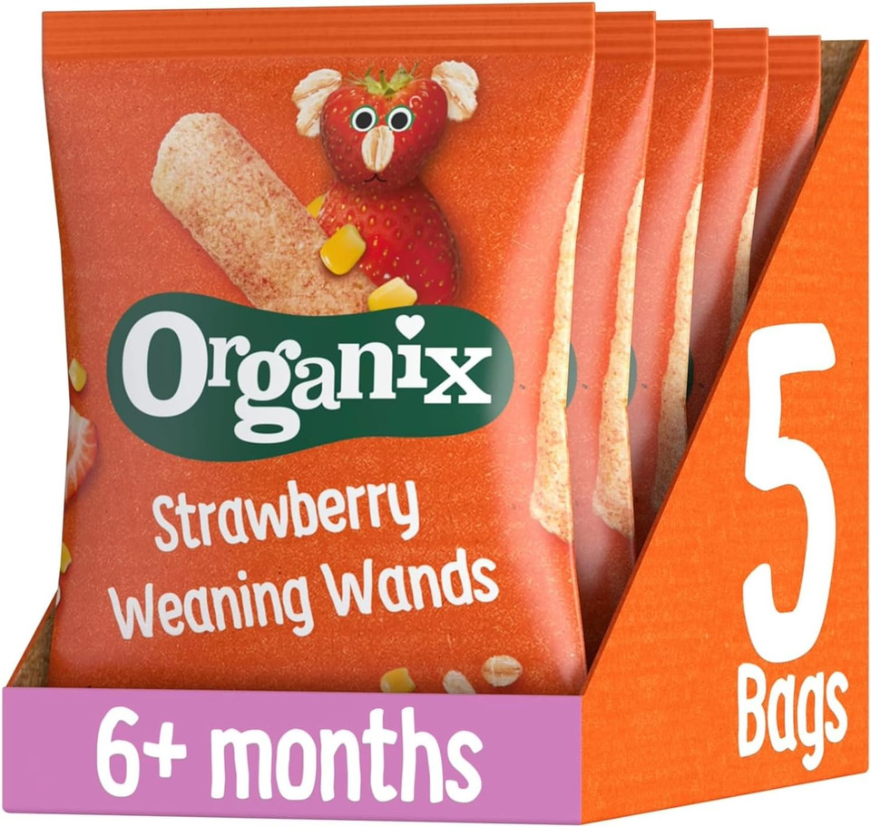 Organix Vanilla Organic Little Ruskits, Organic Baby Snack, 6+ Months, 10 x 60 g Ruskits Per Box (4 Boxes Total)