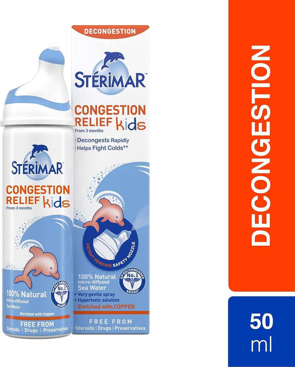 Stérimar Congestion Relief Kids, Nasal Spray, 100% Natural Sea Water, 50 ml