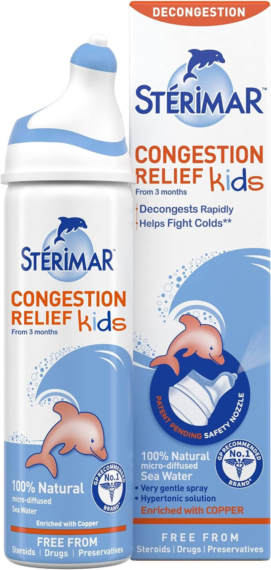 Stérimar Congestion Relief Kids, Nasal Spray, 100% Natural Sea Water, 50 ml