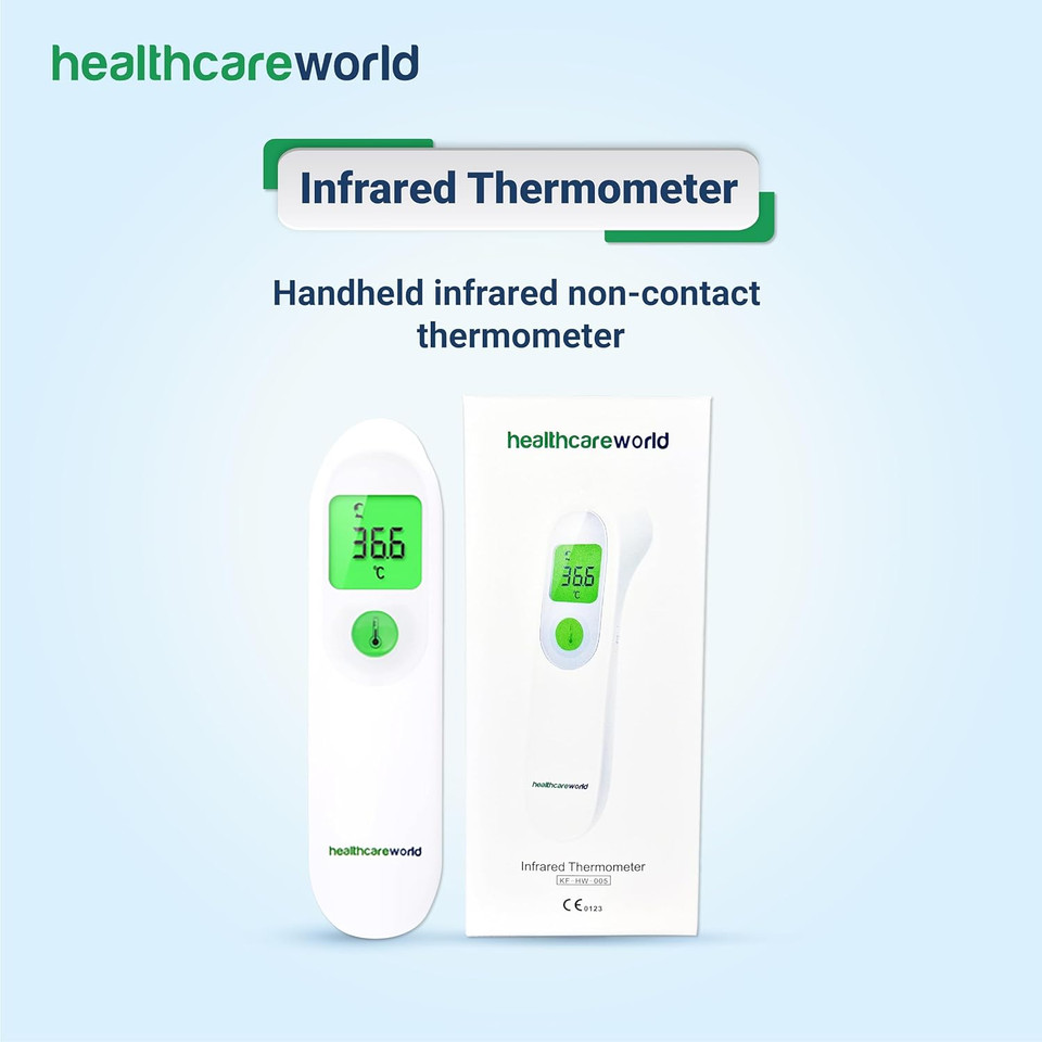 Digital Thermometer for Adults Kids, Non Contact Infrared LCD Display Baby Thermometers and Body Temperature (White)