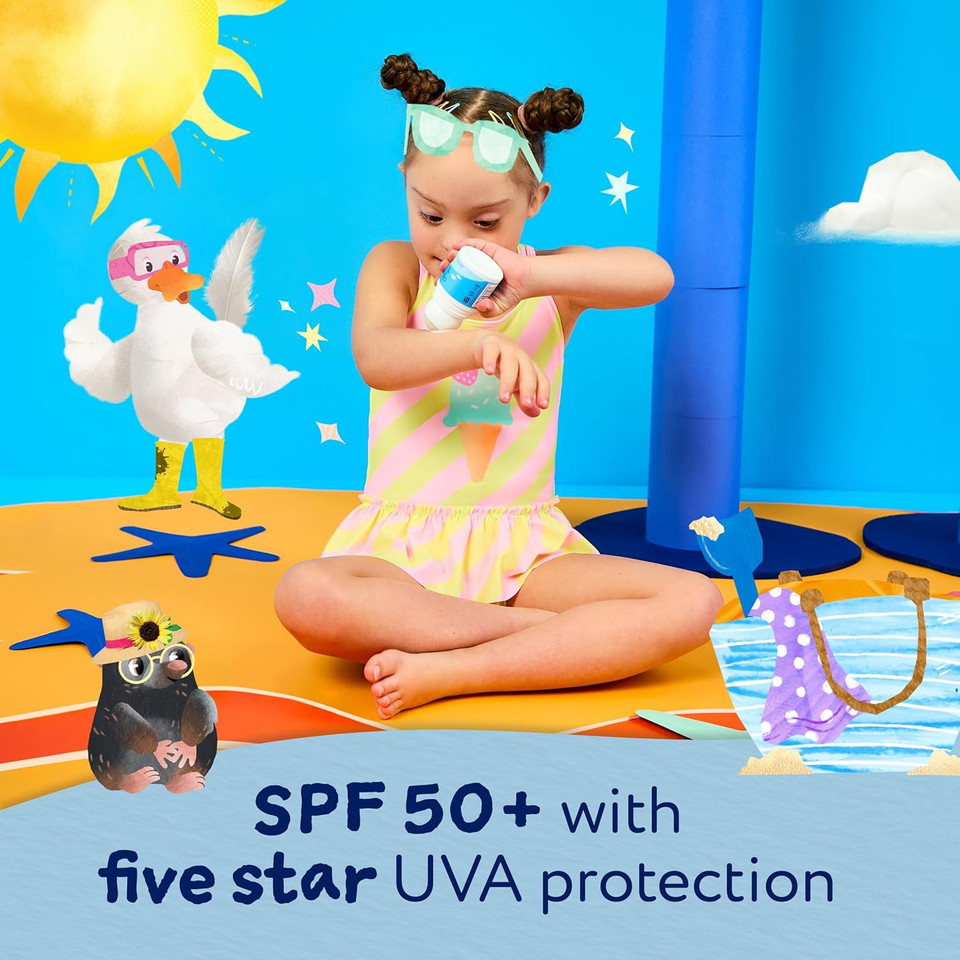 Childs Farm Kids & Baby Sun Lotion Roll-On SPF 50+ | UVA & UVB Very High Protection | Extra Water Resistant | Fragrance Free | Suitable for Dry, Sensitive Skin, 50ml