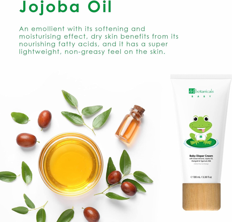 Dr Botanicals Jojoba & Sweet Almond Oil Baby Diaper Cream White