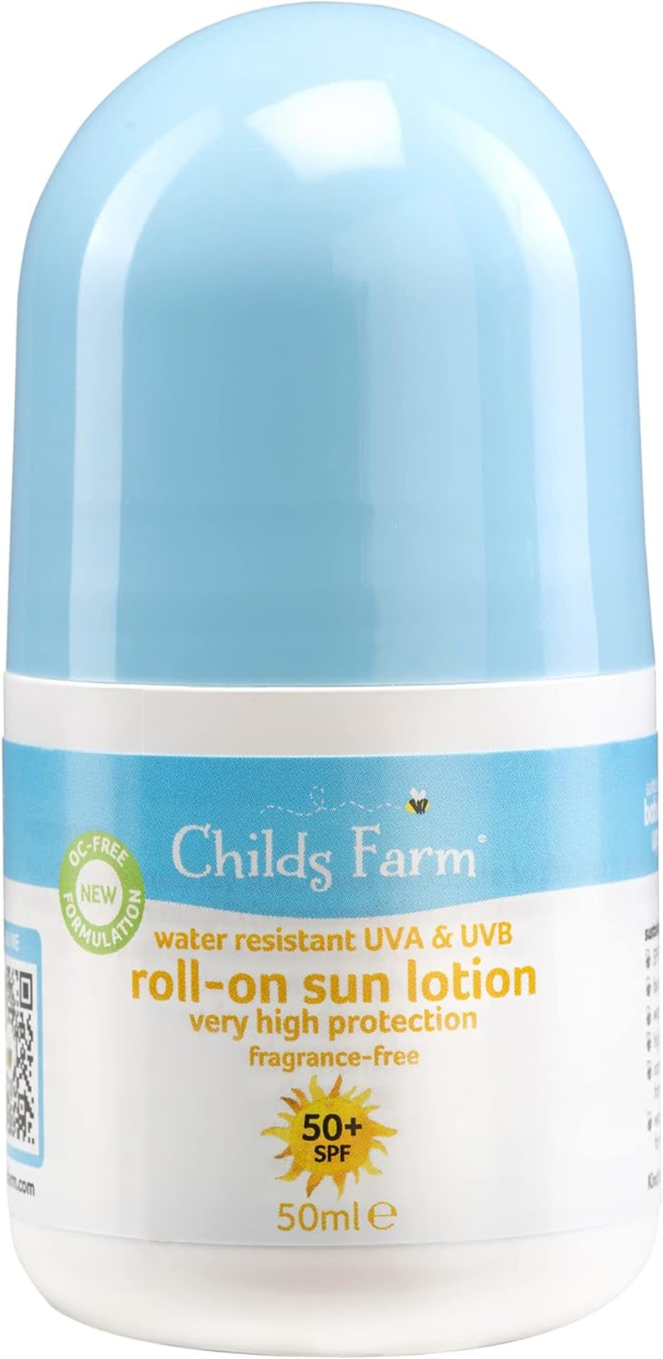 Childs Farm | Kids and Baby Sun Cream SPF 50+ 125ml | Water Resistant UVA & UVB | Very High Protection | Suitable for Dry, Sensitive & Eczema-prone Skin