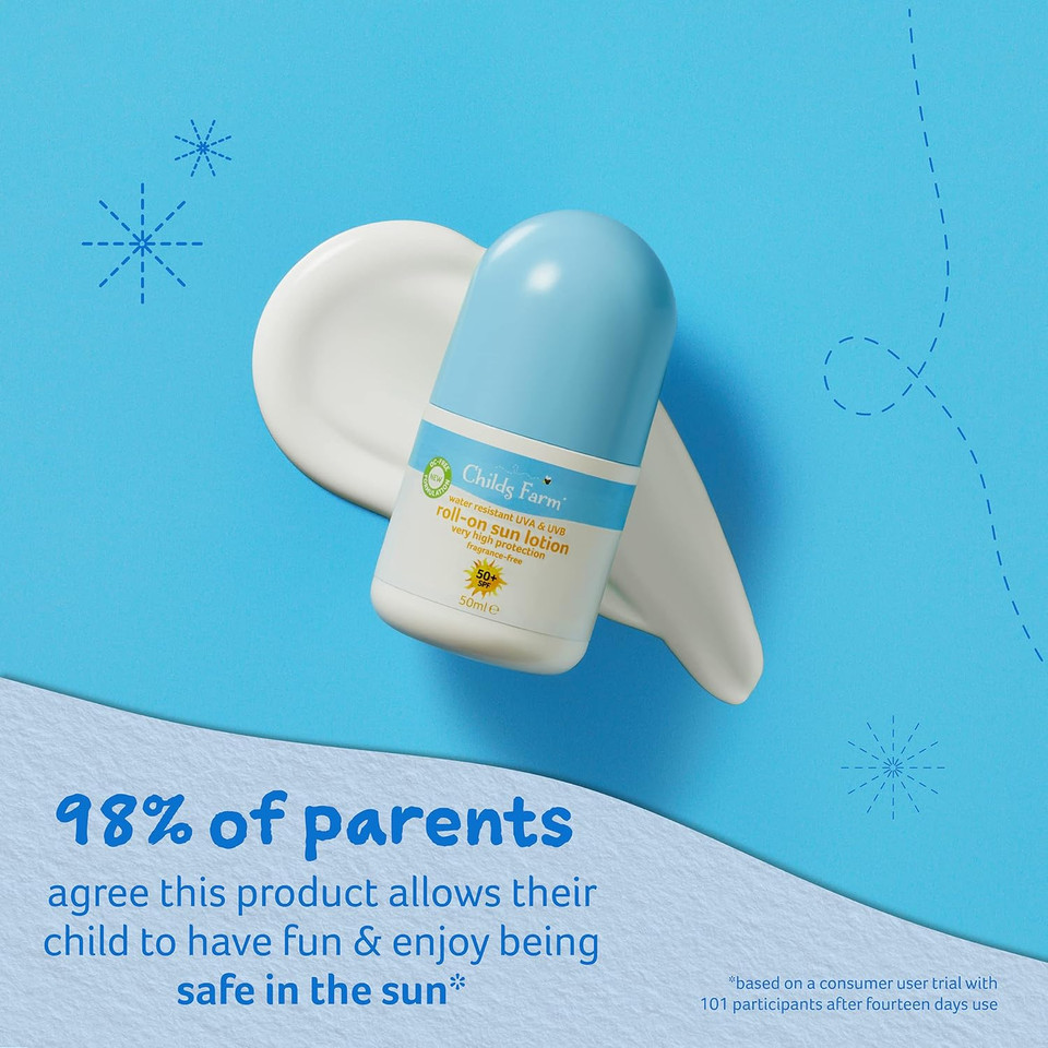 Childs Farm | Kids and Baby Sun Cream SPF 50+ 125ml | Water Resistant UVA & UVB | Very High Protection | Suitable for Dry, Sensitive & Eczema-prone Skin