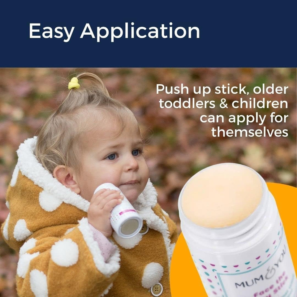 Mum & You Baby Face the Day Stick  3 Natural baby Moisturiser Sticks with Sunflower, Coconut Oil & Shea Butter, Soothes Eczema, Dribble Rash, Skin & Teething ProtectionFor Babies, Kids & Family