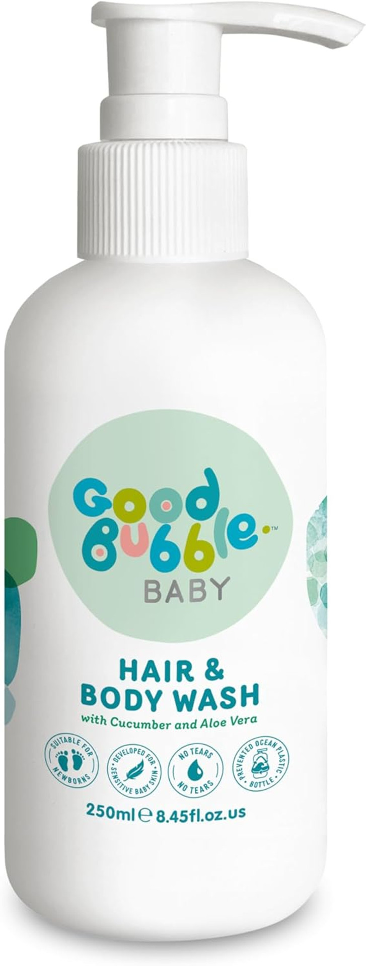 Good Bubble Baby Hair and Body Wash with Cucumber and Aloe Vera 250ml