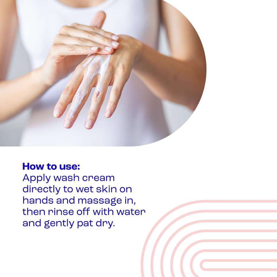 E45 Hand and Body Wash Cream - Relieve Dry, Itchy & Irritated Eczema Prone Skin - 250ml - Gently Cleanses Very Dry and Sensitive Skin - Dermatological Soap Free Emollient